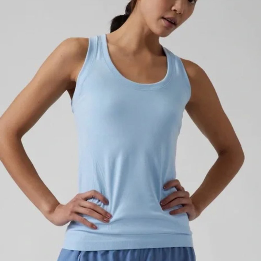 Athleta Momentum Seamless Tank (Light Blue)